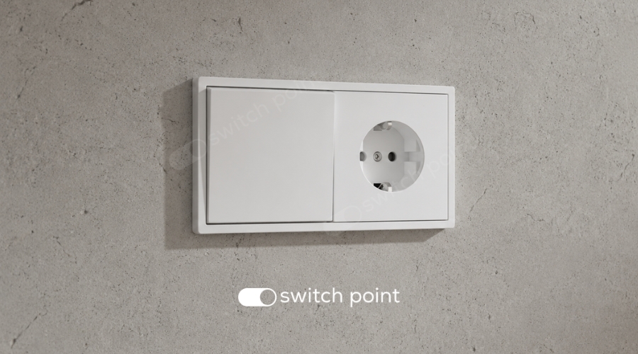 Розетки й вимикачі Switch Point Slim Series