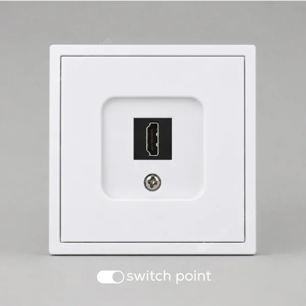 HDMI-розетка, Slim Series, Білий (без рамки)